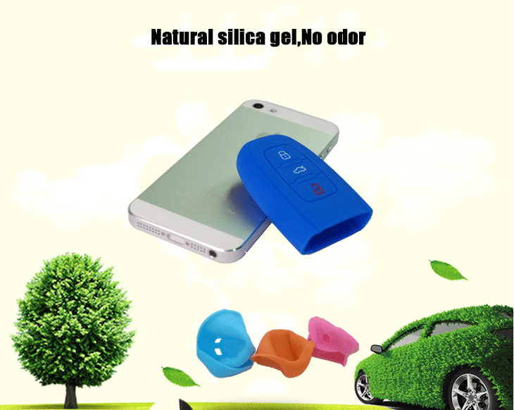 Audi A5 silicone rubber car key cover, be made of natural silicone material, which is non-toxic tasteless and eco-friendly,without odor silicone key fob cover is the first choice for auto suppliers, non-toxic tasteless, good skid resistance, soft and comfortable silicone car key fob case for Audi 3 buttons.