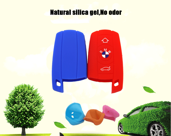 BMW X3 key fob covers, which is made of 100% natural silicone material, it's non-toxic tasteless and odorless, soft and comfortable, special design car key case for BMW.