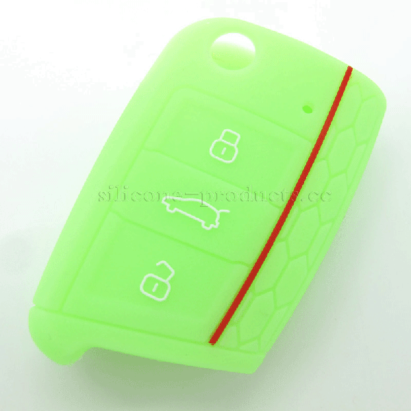  Golf7 car key cover,glow green in the dark,3 buttons.