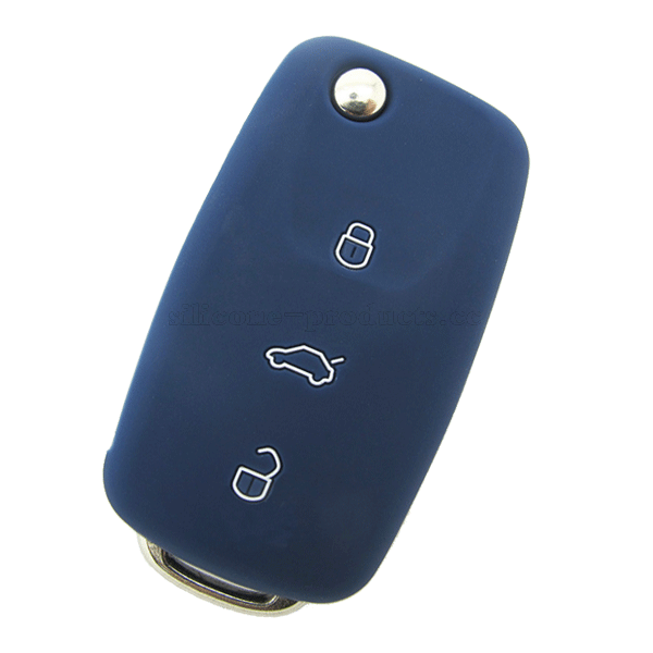 Polo car key cover,navy blue,3 bottons,with logo
