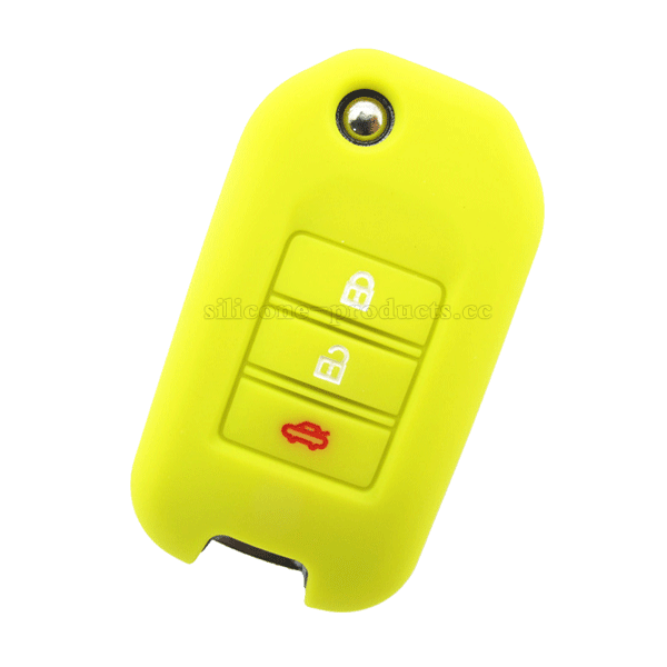 City car key cover,2014,yellow,3buttons,debossed design
