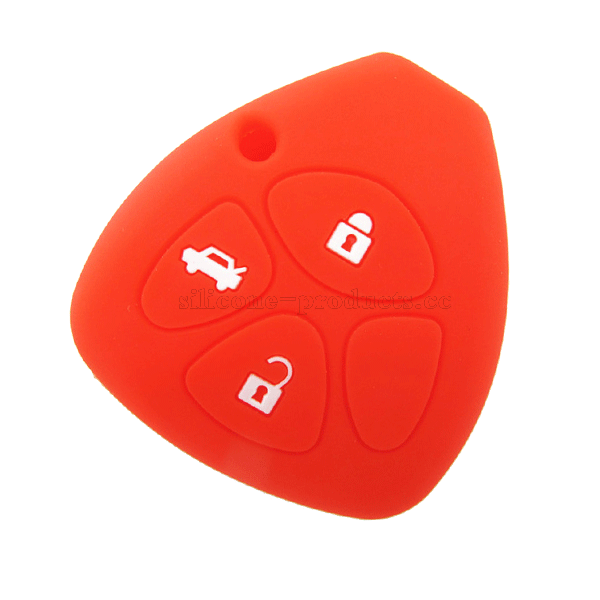 Crown car key cover,red,4 buttons,with logo