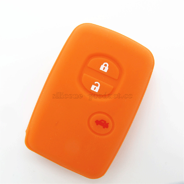 Highlander car key cover,orange,3 buttons,debossed design