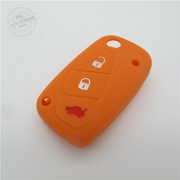 Fiat car key covers, colorful silicone key remote cover,environmental protection silicone products, waterproof car key bag for Fiat