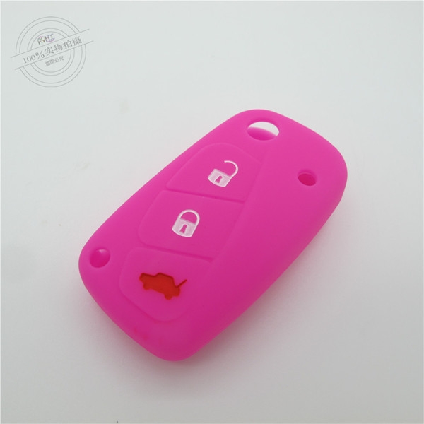 Fiat car key covers, silicone car key protector,waterproof car key case, colorful remote car key casing