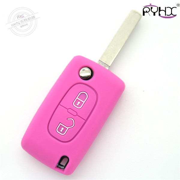Peugeot car key covers, silicone key protector for Peugeot, the most popular car key case