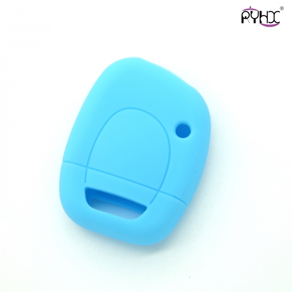 Renault car key case, mini car key covers, light blue silicone key protector, low price silicone key wallet