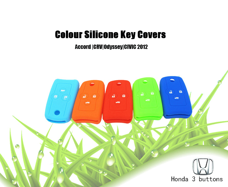 Honda Odyssey key fob covers, many colors can be selected, can protect car key covers from water and dust, light and good toughness silicone key protector for Honda, which is durable and wear resistance, and it is also very cheap for people, even customize the key cover according to your requirement.