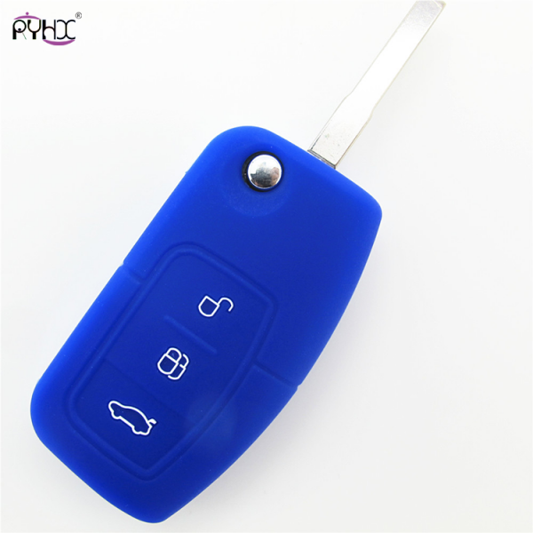 Online wholesale dark-blue 2012 Ford Focus key fob cover,3 button.