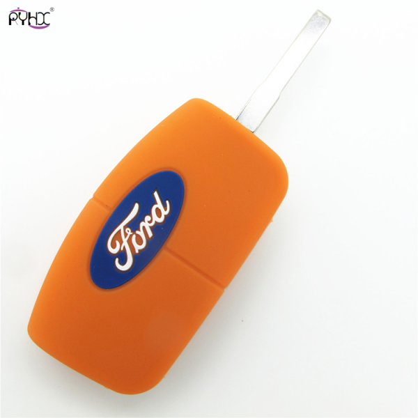Online wholesale orange 2013 Ford Focus key fob cover,3 button.