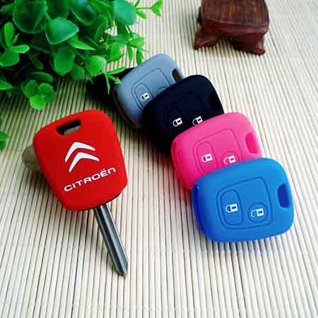 silicone-key cover-for-2-button-Citroen-C1-C2-C3-remote-key-fob