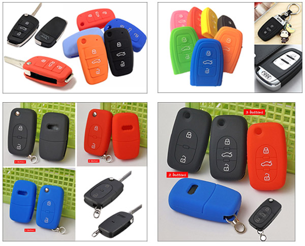 Audi key cover -Colorful silicone cover and rubber cover for all Audi remote key fob here.