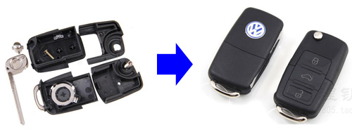 The car key shell case is hard,black and dull,most made by plastic,just hard shell without remote chips