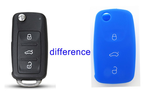 What is the difference between a silicone car key cover case and a car key shell replacement-