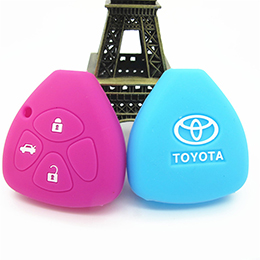 silicone cover fit for Toyota Camry Crown Ruiz Corolla 3 buttons standred key fob shell