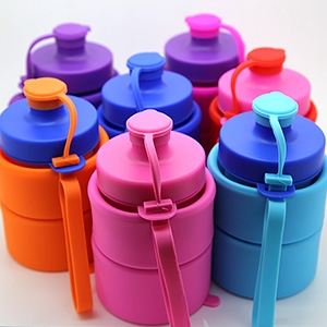 WHOLESALE collapsible water bottles,BPA Free,soft silicoone and rubber
