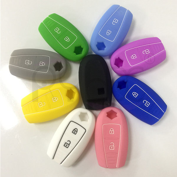 Colorful  Silicone Car Key Covers For Suzuki Swift Kizashi SX4 S-Cross Maruti Ciaz Baleno(2 buttons).