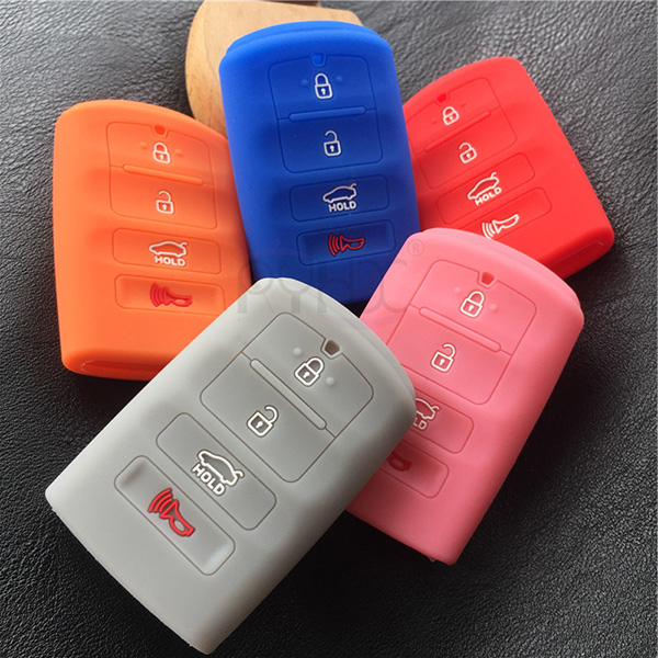 colorful silicone key cover for KIA K7 smart key 4 button