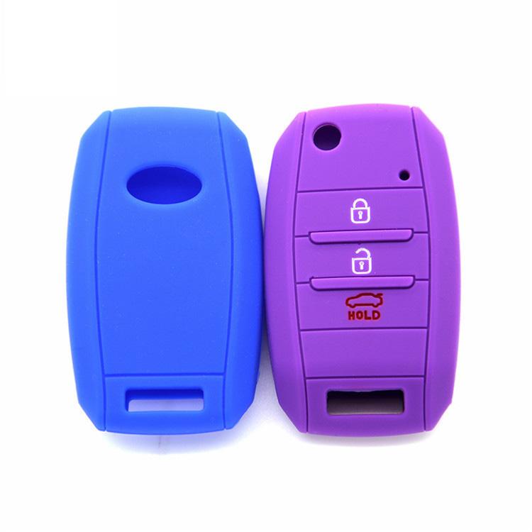 the front and detail KIA K3 Bongo Carens Silicone key cover(3 buttons).