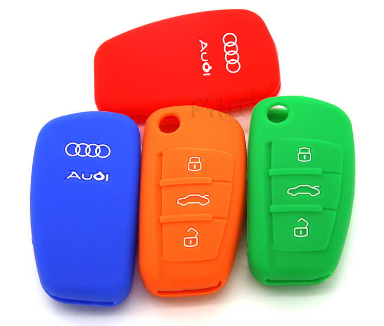 Silicone key shell for Audi A4(4 colors)