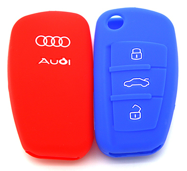 Silicone car key pouch for Audi A4(Embossed)