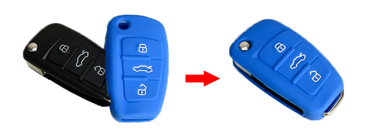 Silicone key shell for Audi A6 prefectly
