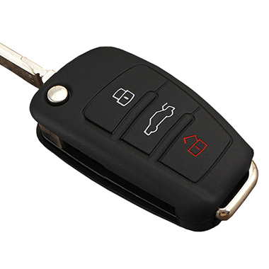Black Silicone car key wallet for Audi A6 key
