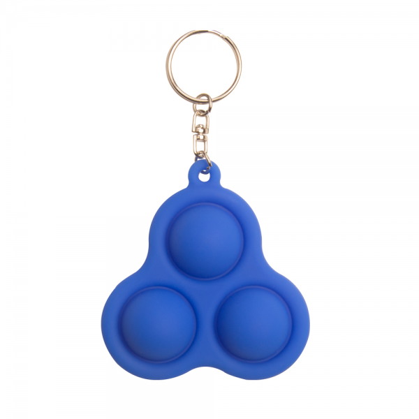 Silicone Simple Dimple Keychain Ring Pendant Sensory Fidget Toy Stress Relief Hand Toys 