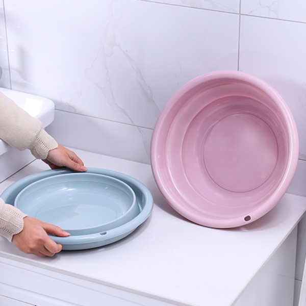 2021 new Folding Vegetable Washbasin for bathroom kitchen Portable Folding Catch Basin Silicon Bowl
