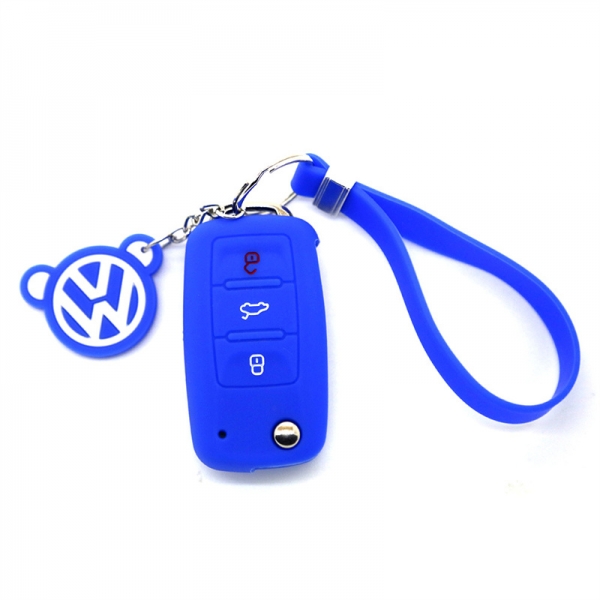 Original Factory VW Rubber Key Fob Covers with 3 Buttons,Many Optional Colors and Debossed Design Fitting for most VW models