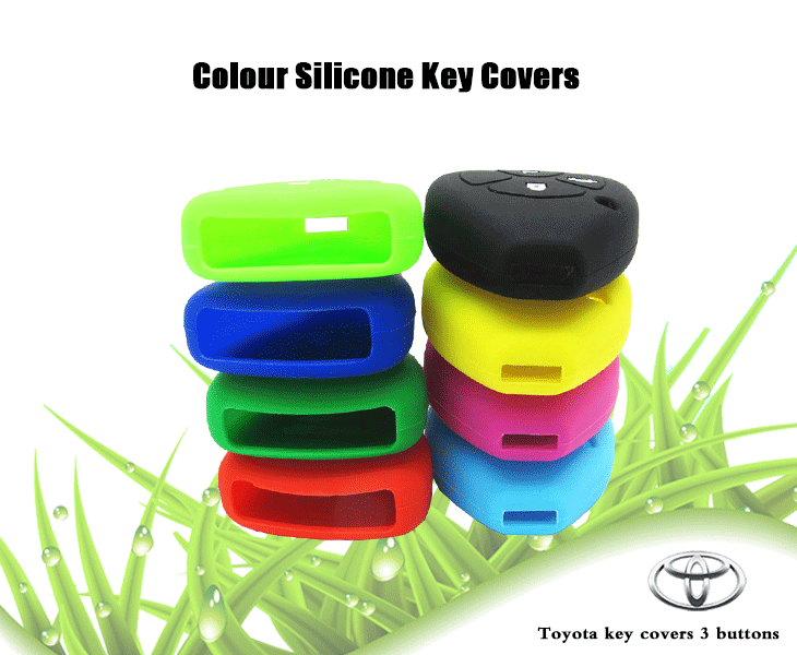 Toyota Camry car key covers, adopting silicone material to produce environmental-protection for car, colorful key cover for car.