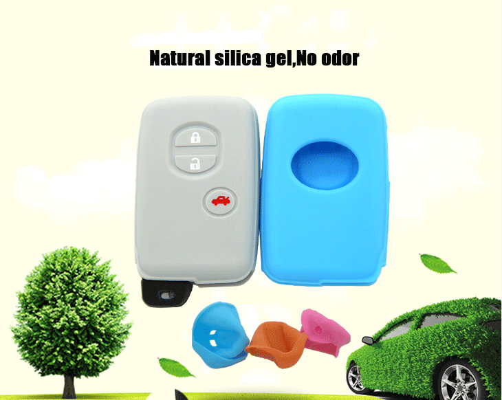 Toyota Highlander car key fob cover, be made of 100% natural silicone material, which is non-toxic tasteless, eco-friendly, good wear resistance key case for car.