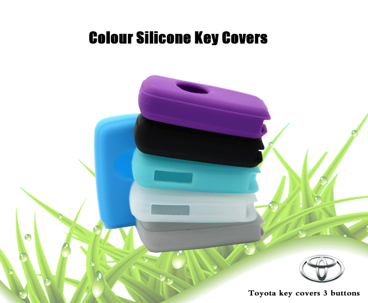 Toyota Highlander car key covers, adopting silicone material to produce environmental-protection for car, colorful key cover for car.