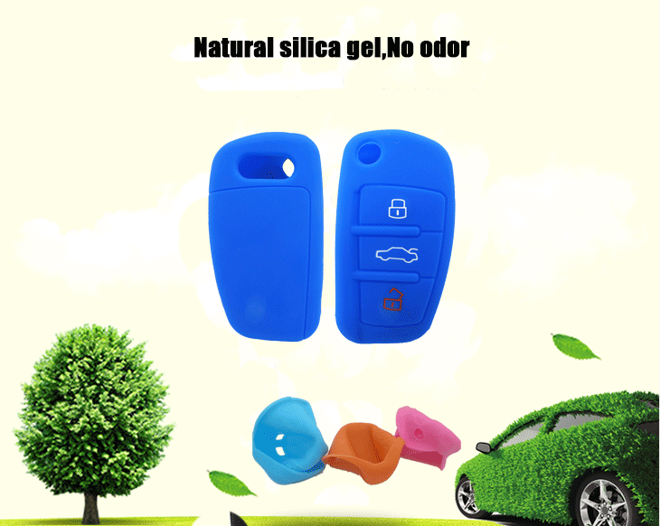 Audi Q7 silicone key fob case, be made of natural silicone material, which is non-toxic tasteless and eco-friendly,without odor silicone key case is the first choice for auto suppliers, suitable for Audi several series.