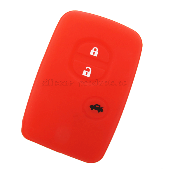 Highlander car key cover,red,3 buttons,debossed design
