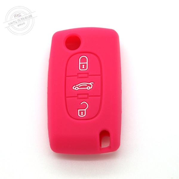 Citroen car key covers, multi-colors silicone car key case, hot sale car key casing for Citroen