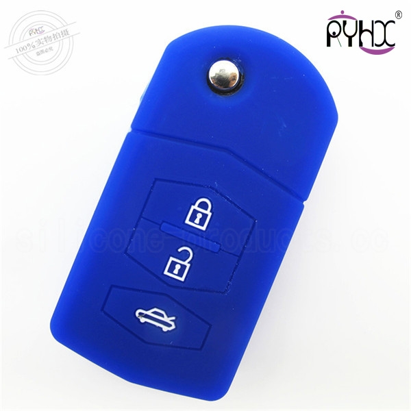 Mazda M6 silicone key shell, the most popular silicone key covers, hot sale car key silicone protective case, 3 buttons