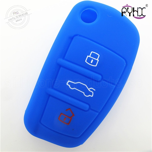 Audi plastic key fob cover, silicone rubber car key case for Audi A6L, remote key cover for car