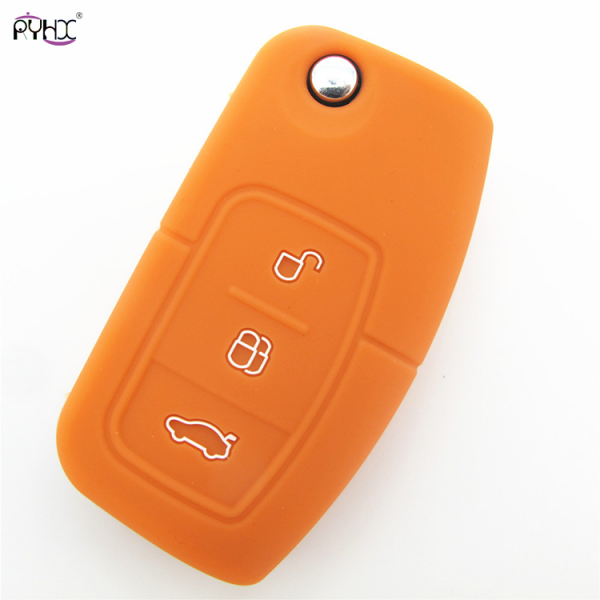 Online wholesale orange Ford Focus key fob cover,3 button.