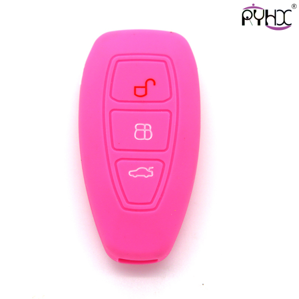 Online wholesale pink-red Ford Focus smart key cover,3 button.