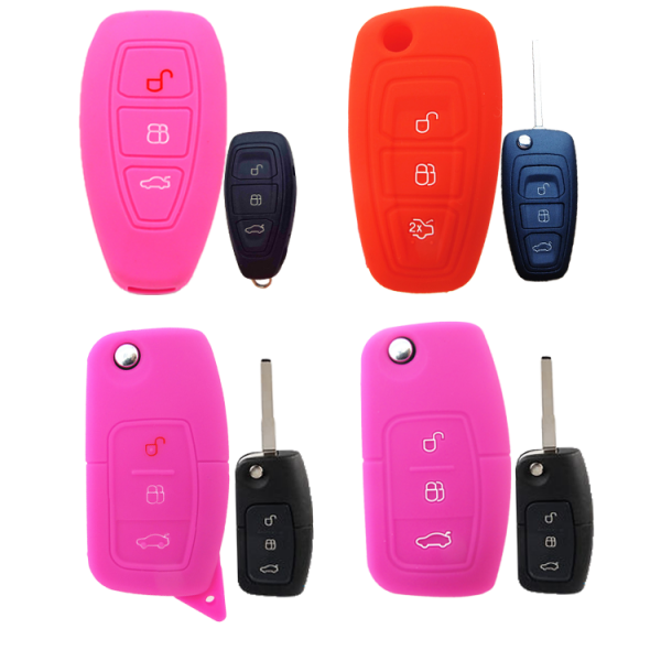 Online wholesale pink Ford focus key cover,3 button.