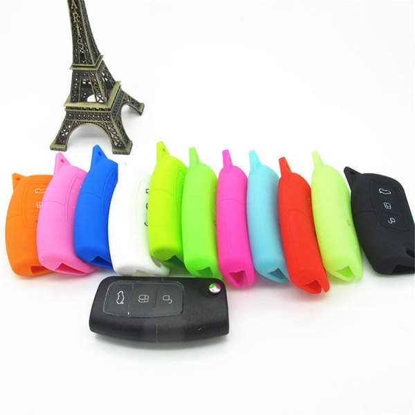 Online wholesale Silicone Car key Cover Remote Case fit for Ford Fiesta 3-button.