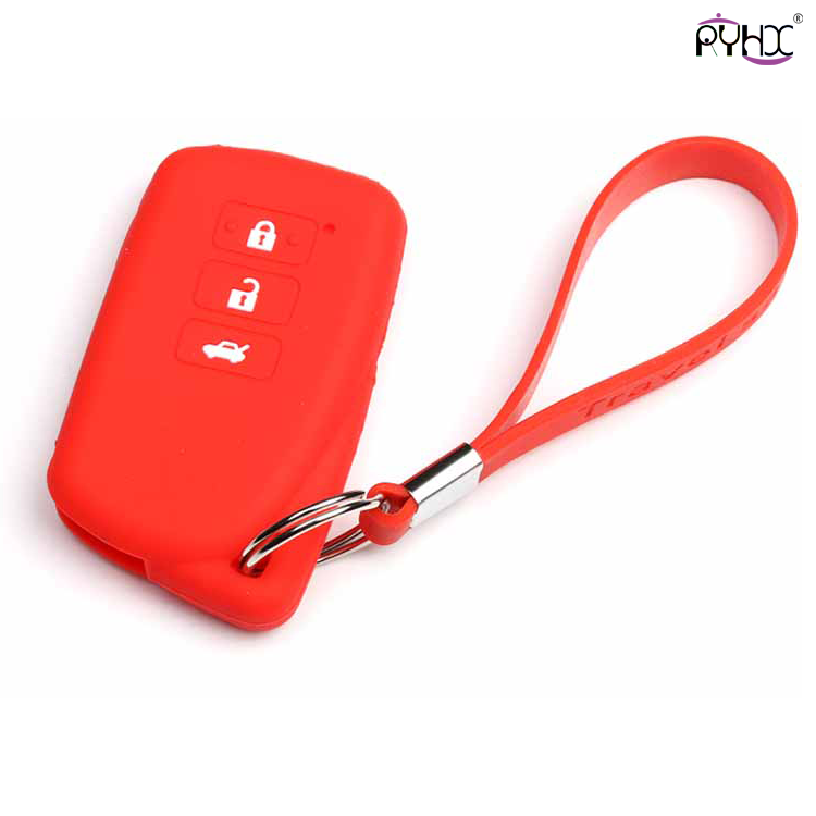 3-button red lexus smart key cover