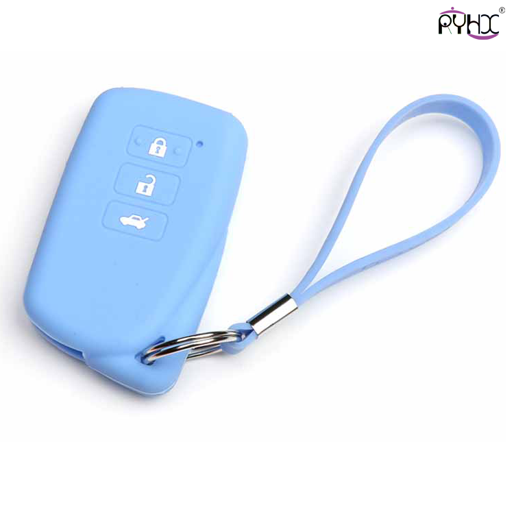3-button sky-blue lexus smart key cover