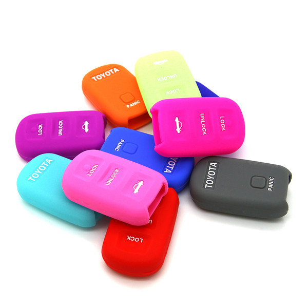 silicone rubber key fob covers for Toyota Runner key fob 3 buttons