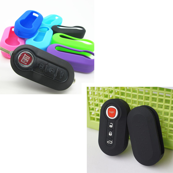 Wholesale Fiat 500 car key covers,soft silicone and rubber