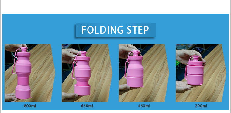 folding step of silicone water bottle