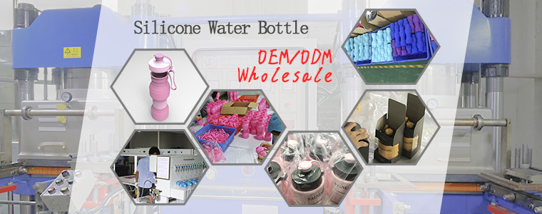 the production process of silicone collapsible water bottle