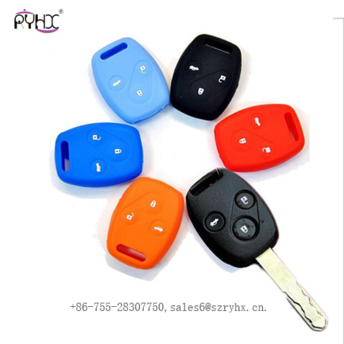 wholesale Honda car key cover 3 buttons,soft silicone and rubber